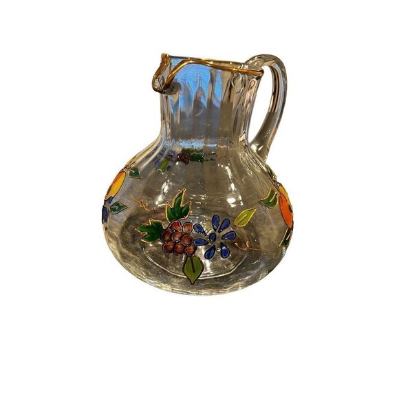 Vintage Venetian fruit pitcher accented in 24k gold - Picture 8 of 11